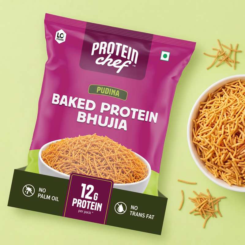 Protein Chef Baked Protein Bhujia - Pudina Flavour 70gm
