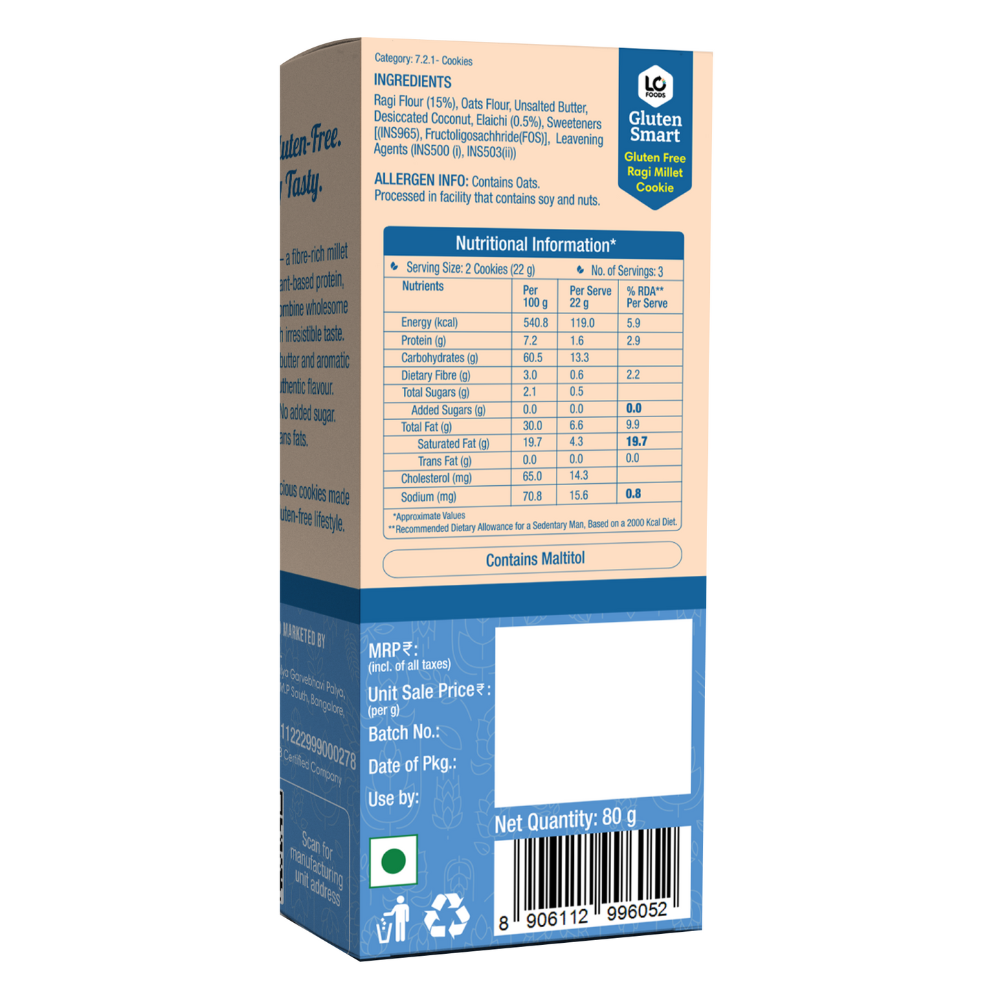 Gluten Free Ragi Millet Cookies