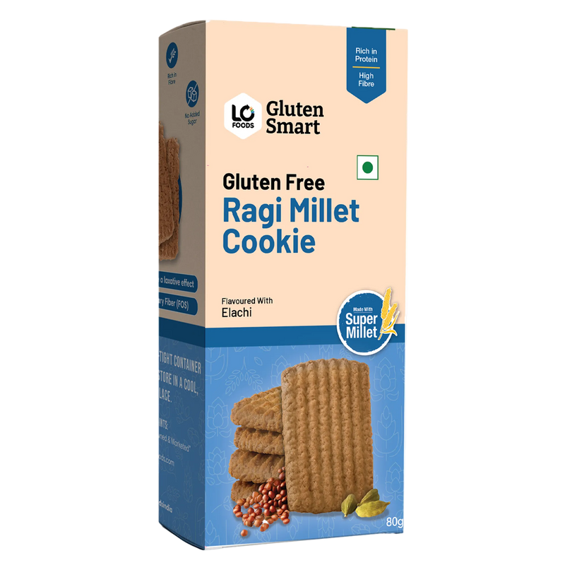 Lo! Foods Ragi Oat Cookies (Sugar Free Biscuit, Gluten Free)