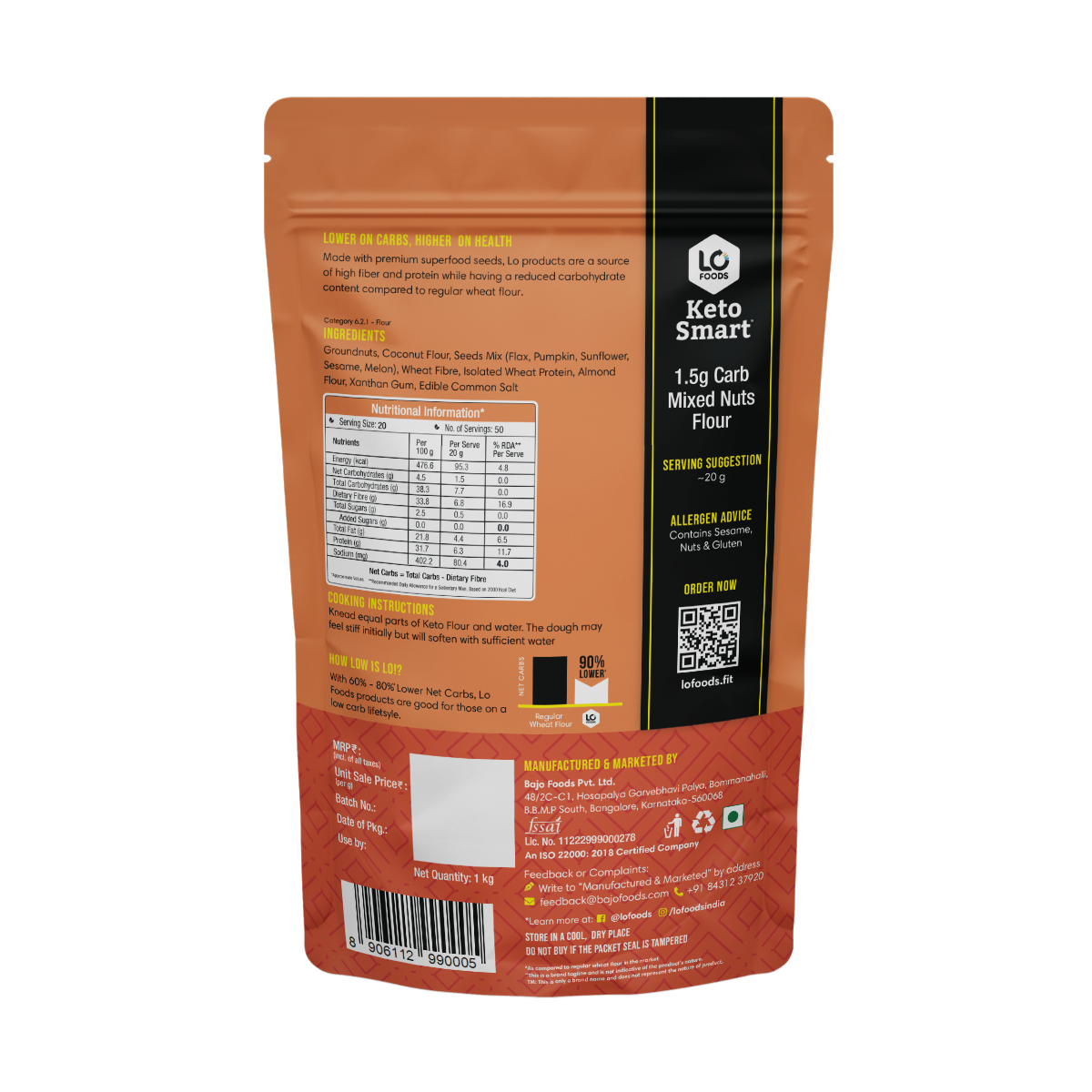 Keto Smart 1.5g Carb Mixed Nut Flour