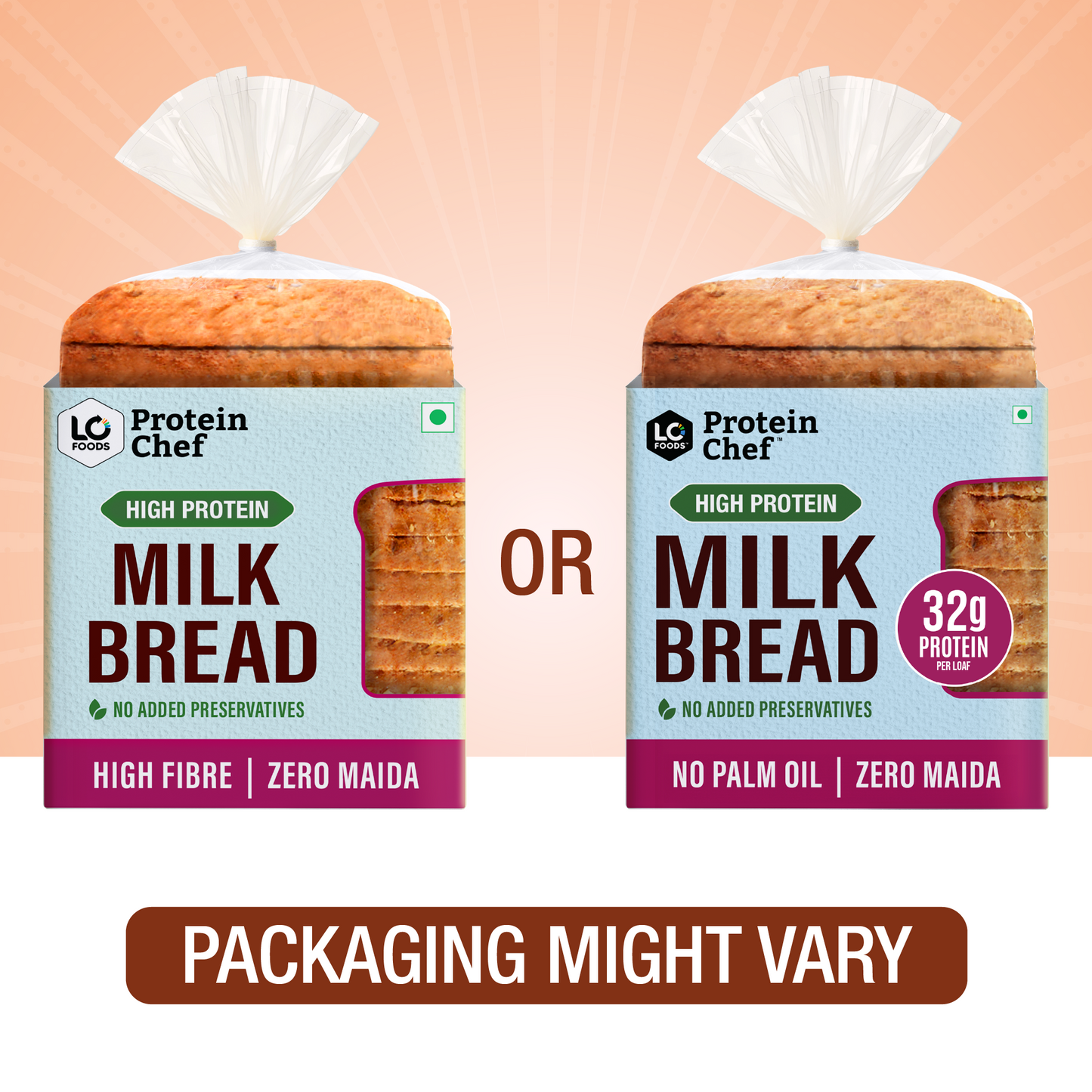 Protein Chef 32g Protein Milk Bread, No Maida