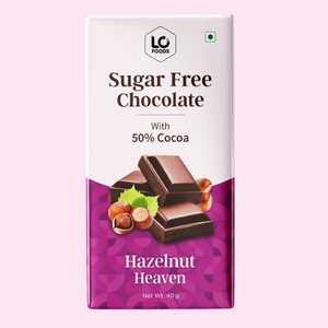 Lo! Foods Sugar Free Dark Chocolate Bar (Hazelnut Heaven)
