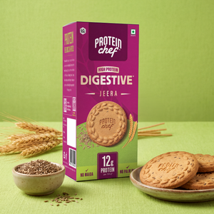 Protein Chef High Protein Digestive Jeera Cookies, No Maida No Palm Oil 100g