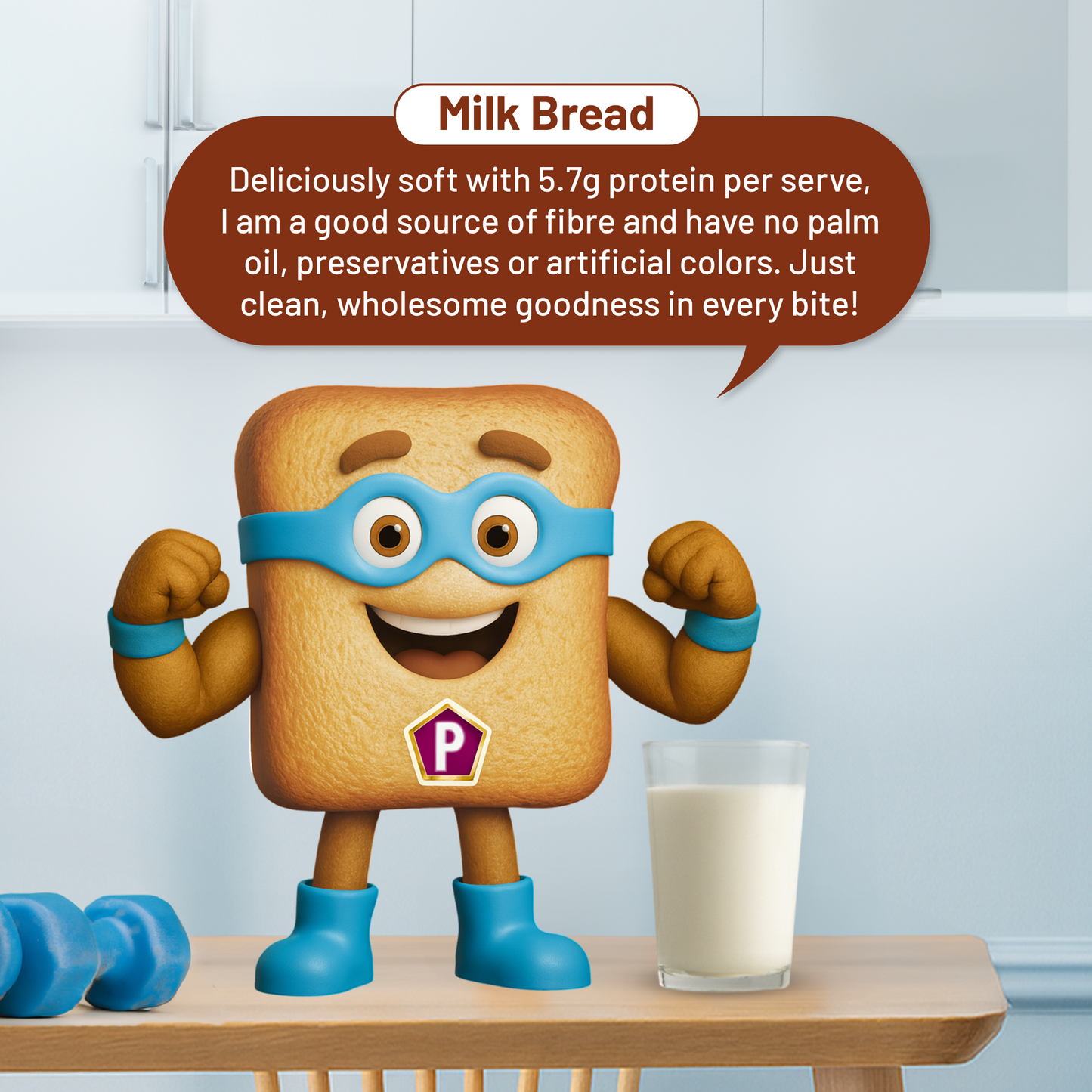 Protein Chef 32g Protein Milk Bread, No Maida