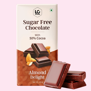 Lo! Foods Sugar Free Dark Chocolate Bar (Almond Delight)