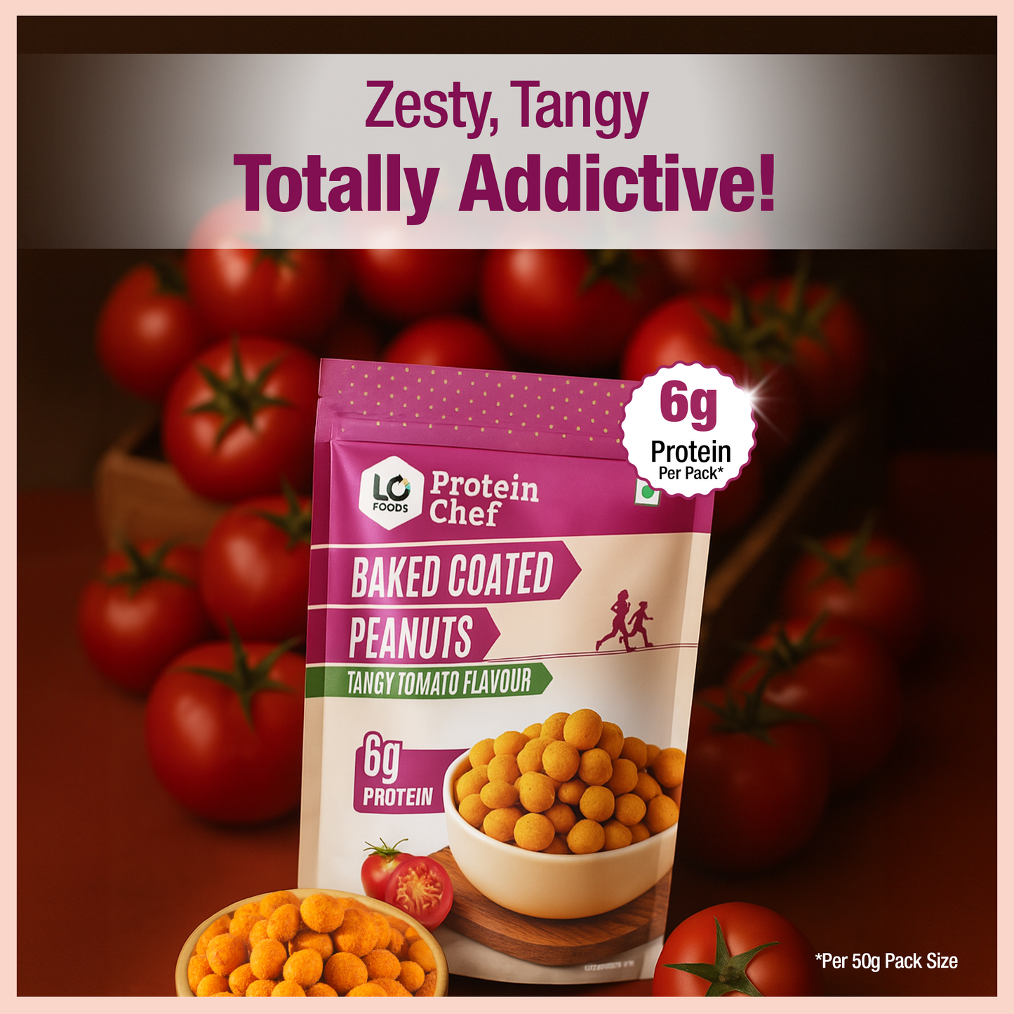 Tangy Tomato Flavour Baked Coated Peanuts