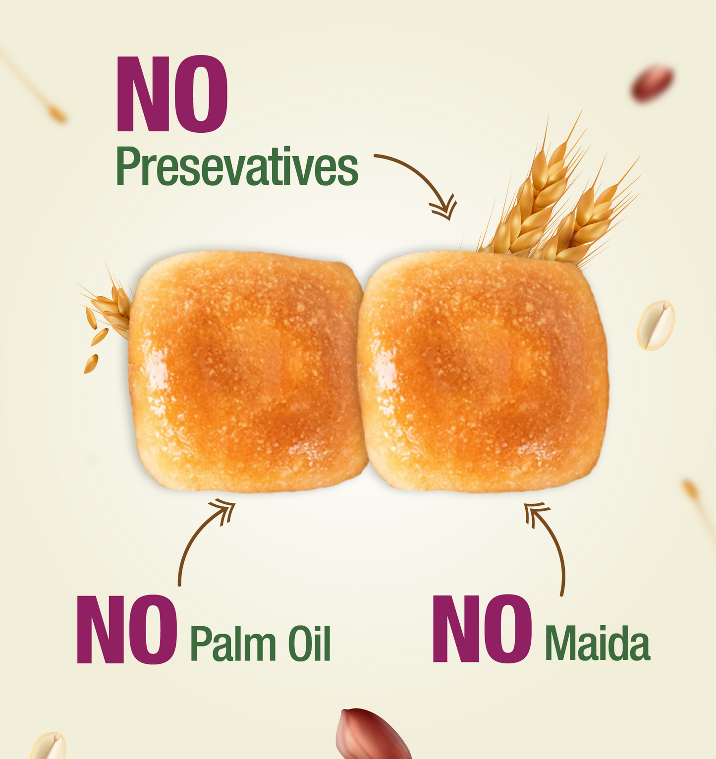 Protein Chef High Protein Pav Bun (Zero Maida, Multigrain)