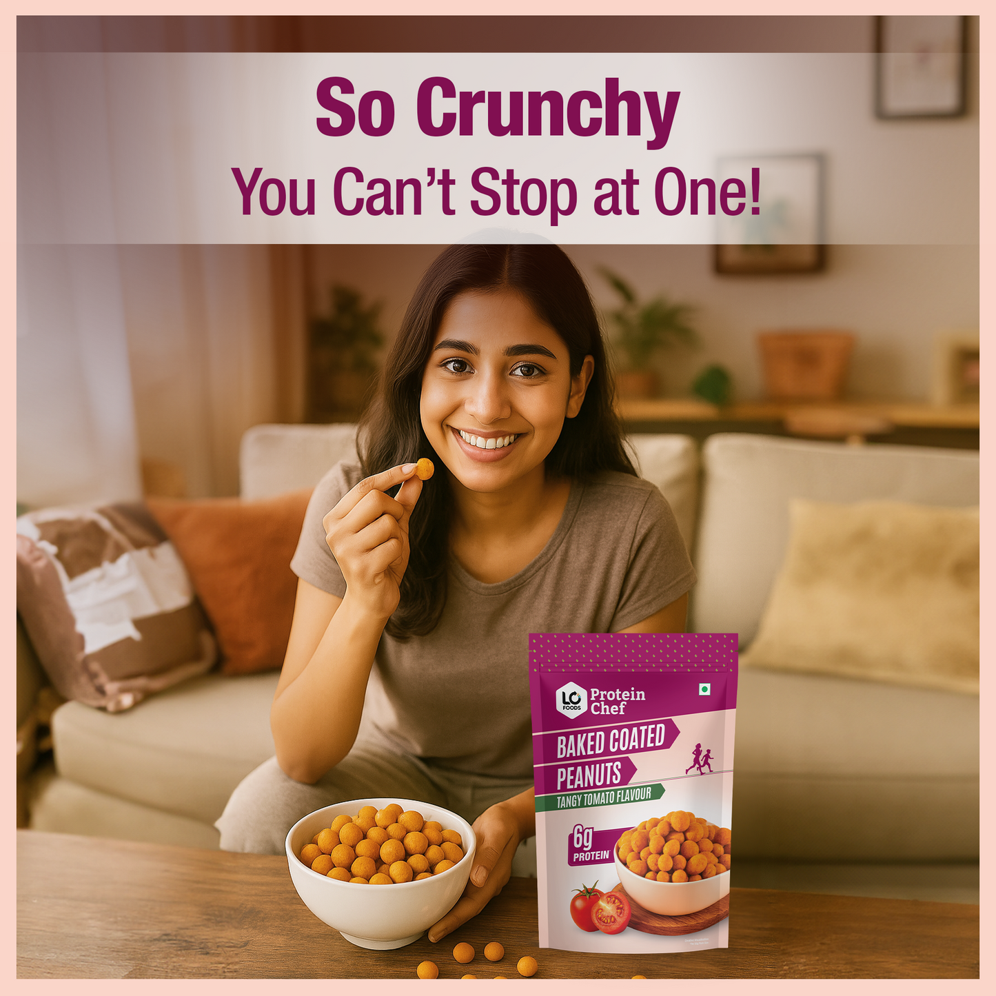 Tangy Tomato Flavour Baked Coated Peanuts