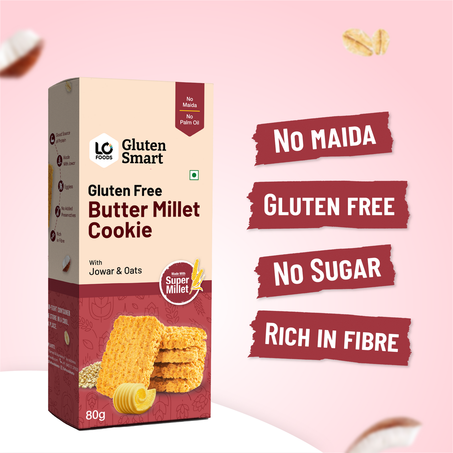 Gluten Free Butter Millet Cookies