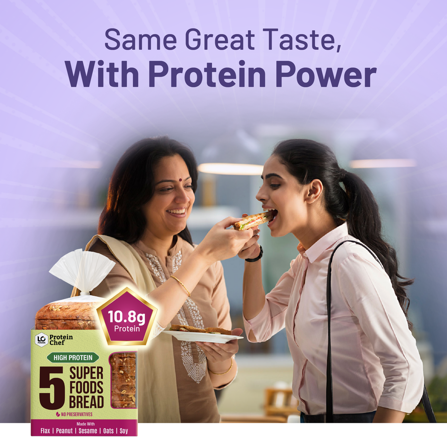 Protein Chef 5 Super Foods Multigrain Protein Brown Bread (Zero Maida)