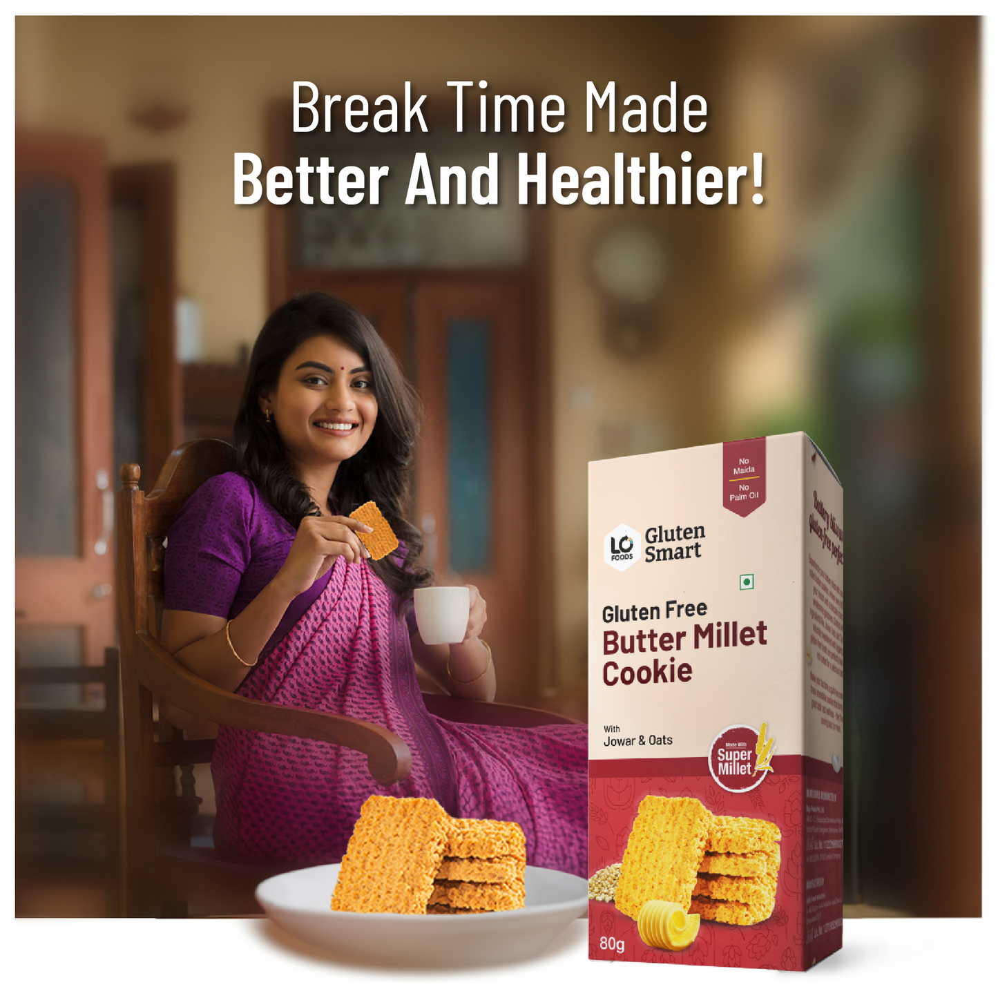 Gluten Free Butter Millet Cookies