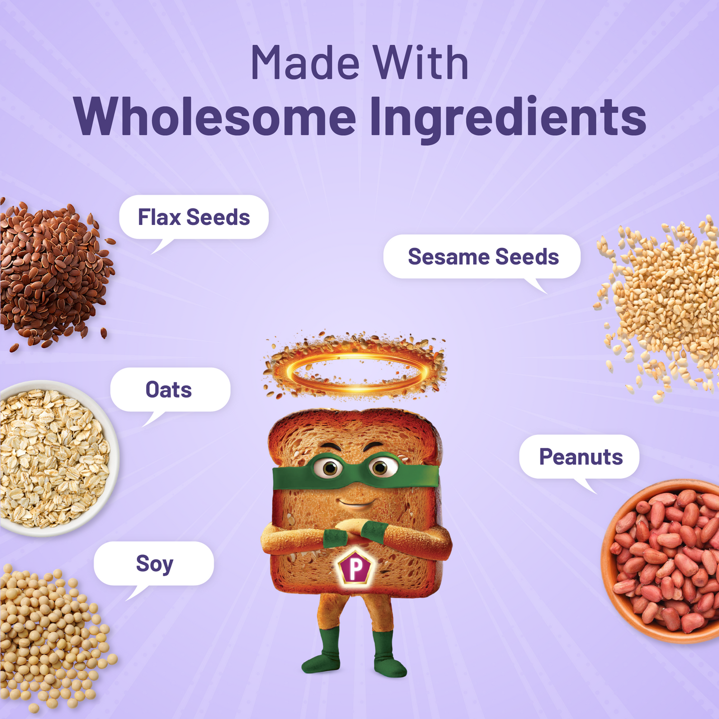 Protein Chef 5 Super Foods Multigrain Protein Brown Bread (Zero Maida)