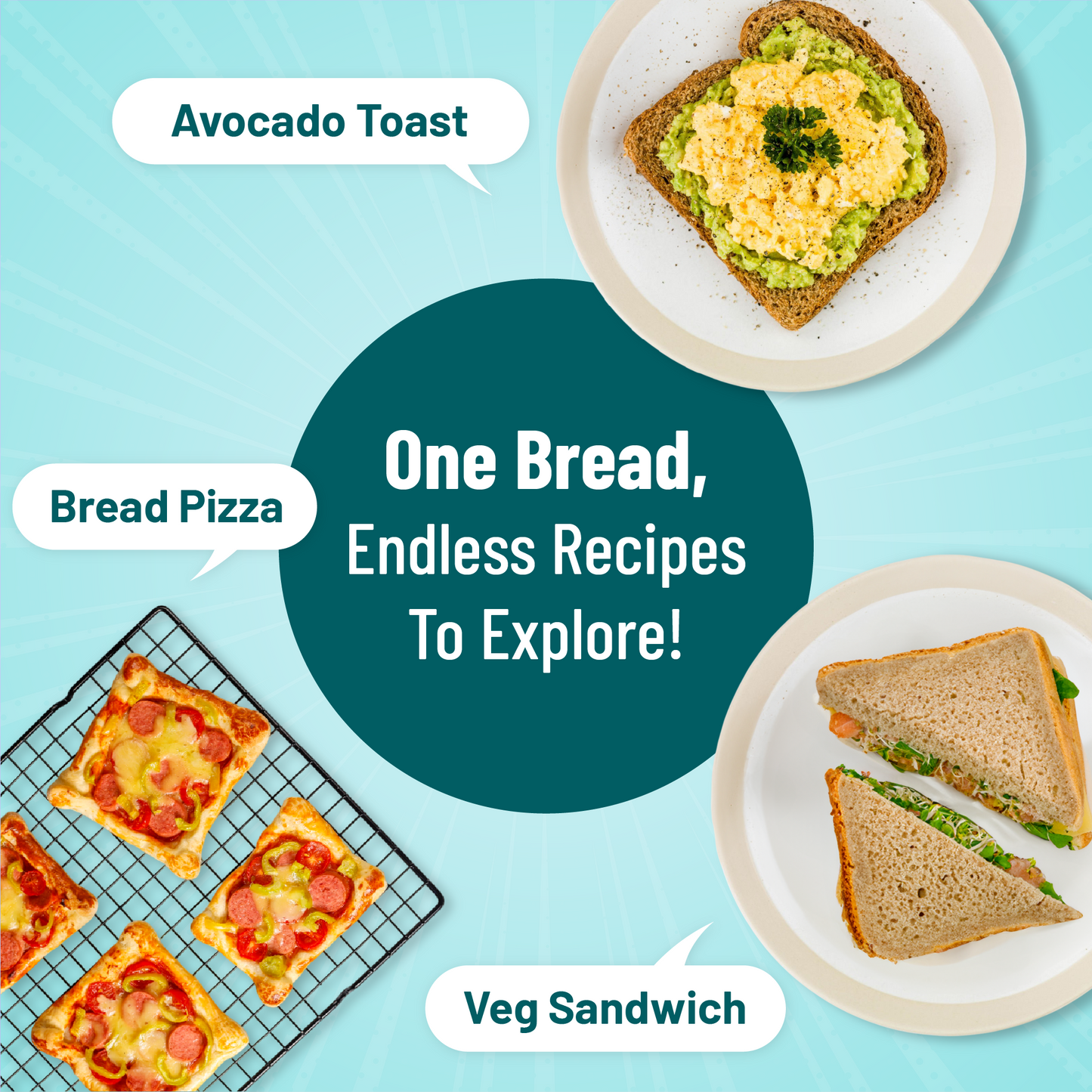 Protein Chef 38g Protein Brown Bread, No Maida