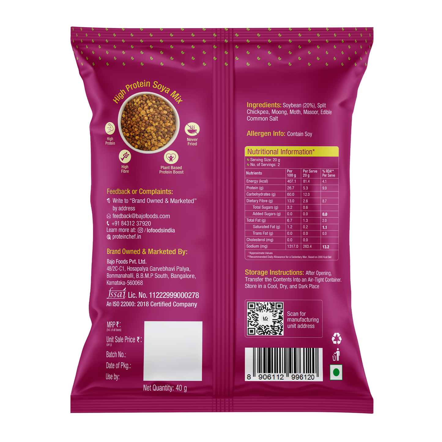 10g Protein Soya Mixture ( Roasted)