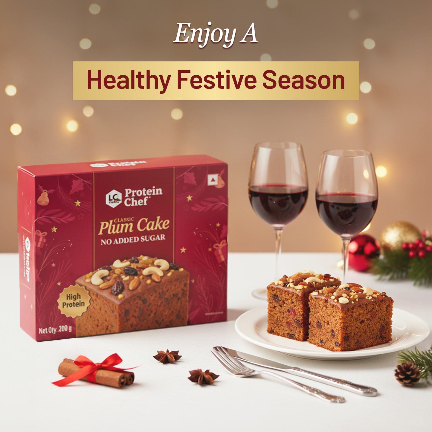 High Protein Plum Cake