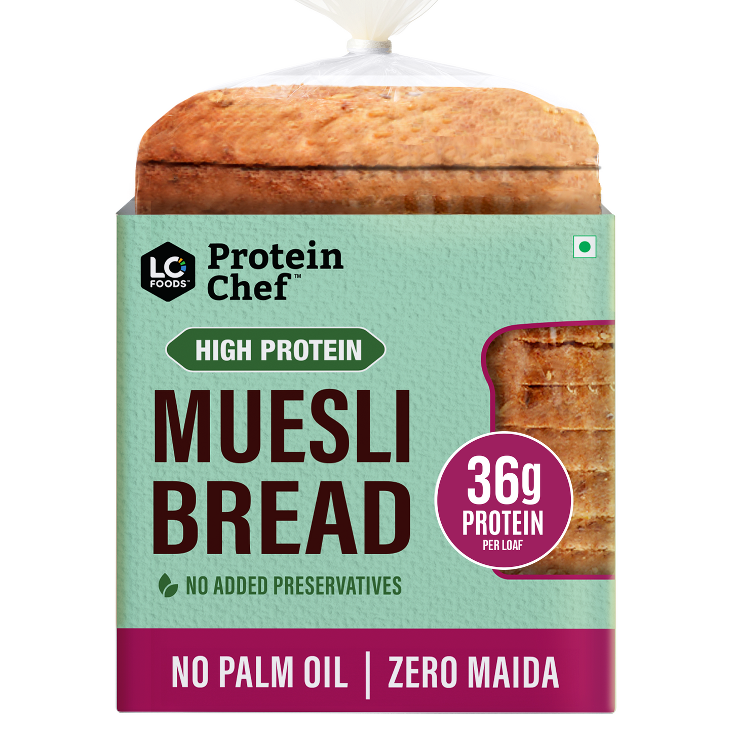 Protein Chef Muesli 36g Protein Bread, No Maida