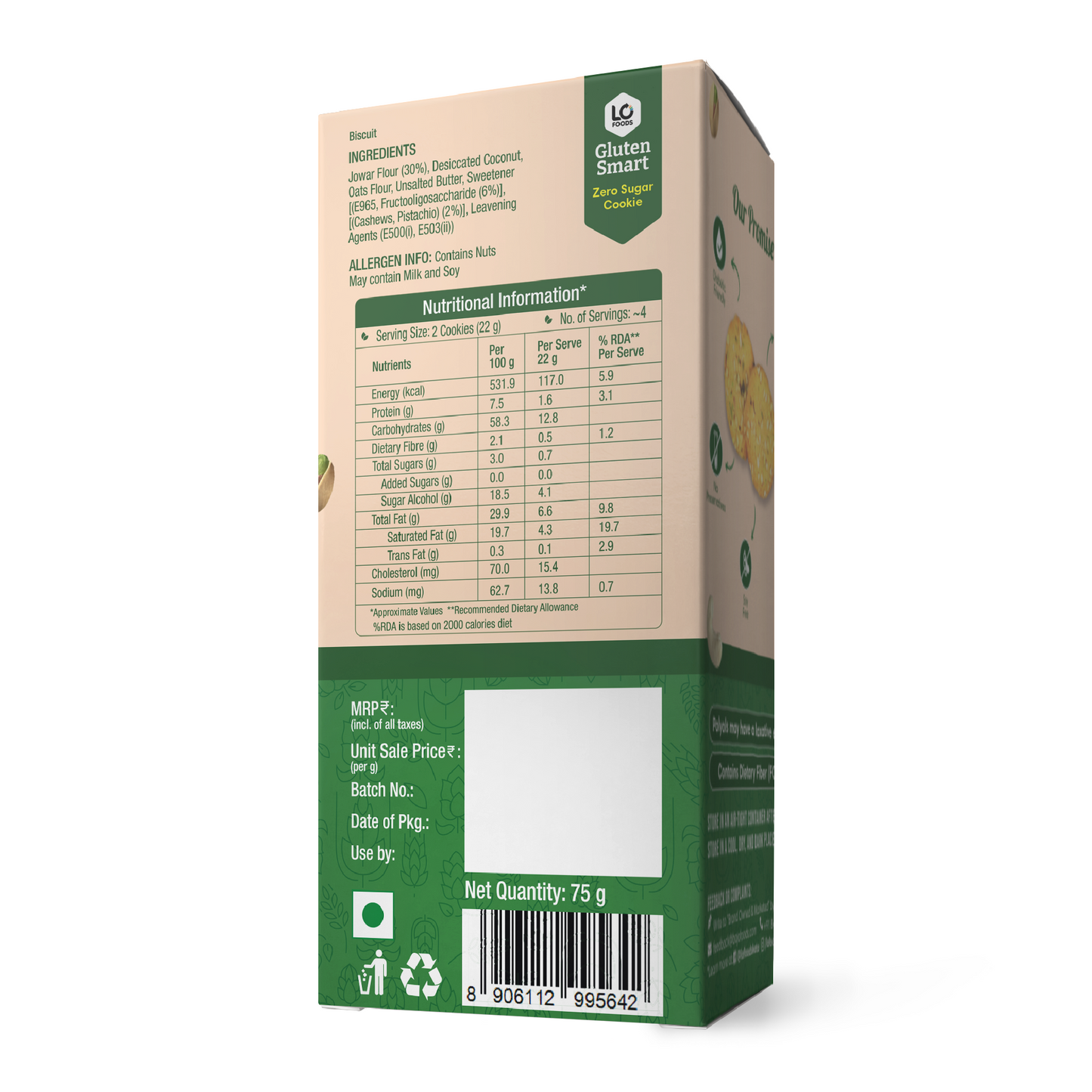 Gluten Free Pista Cookies