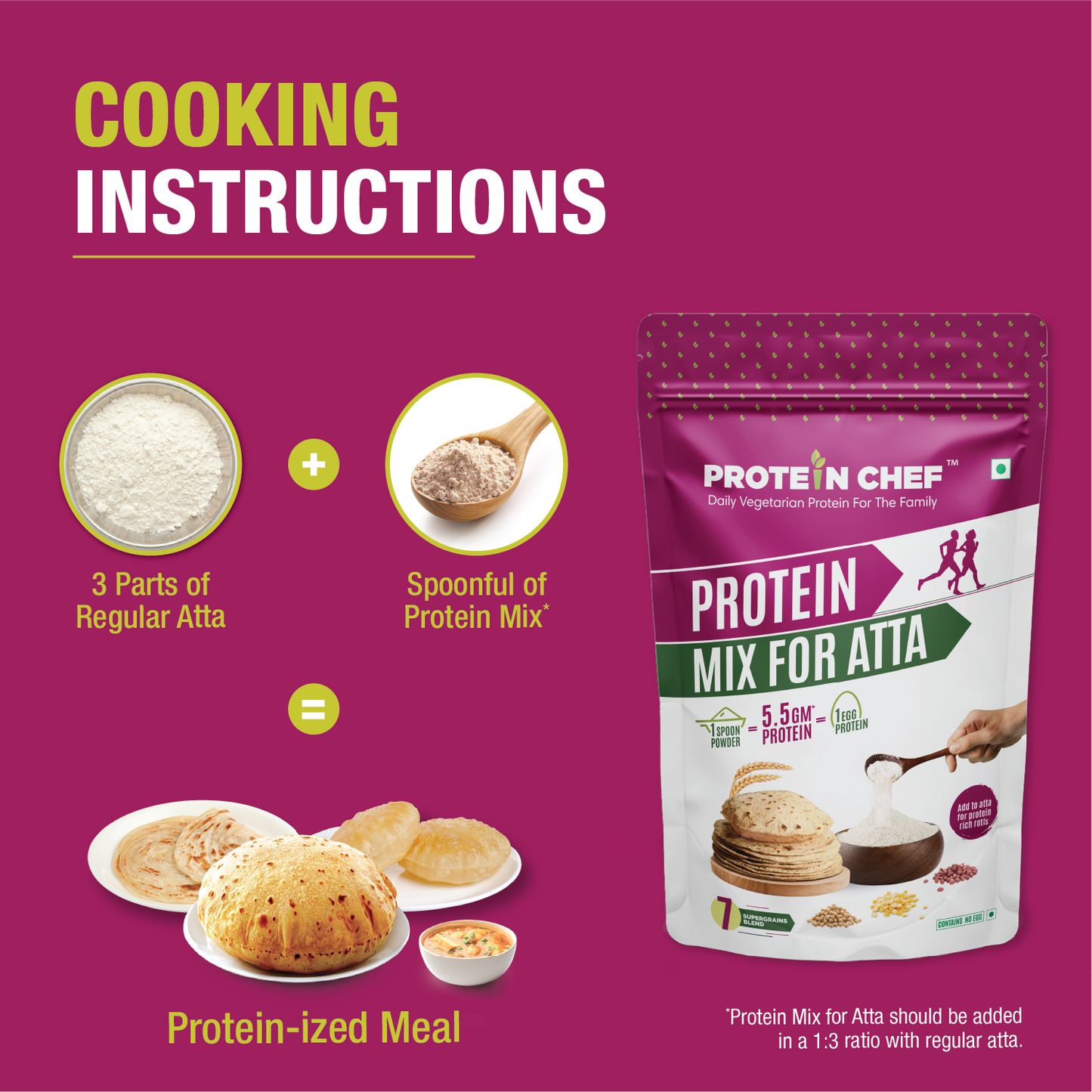 Protein Mix For Atta - Make Rotis Protein Rich