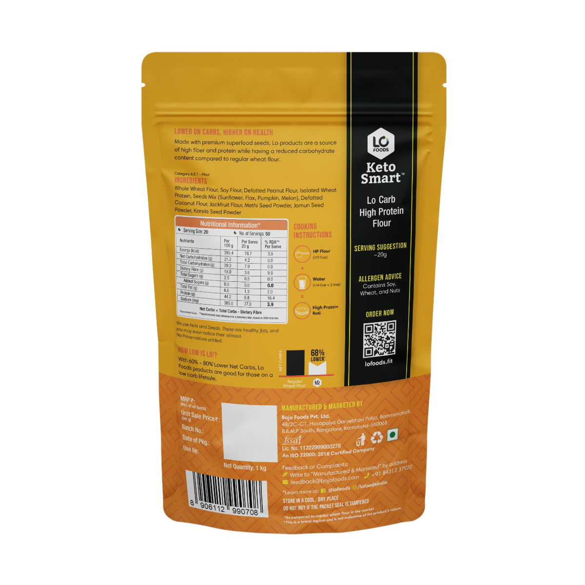 Keto Smart lo Carb High Protein Flour