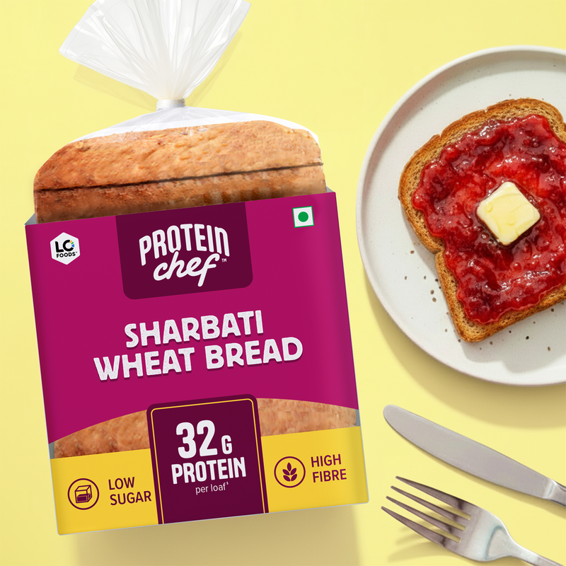 Protein Chef 32g Sharbati Wheat Bread (No Maida)