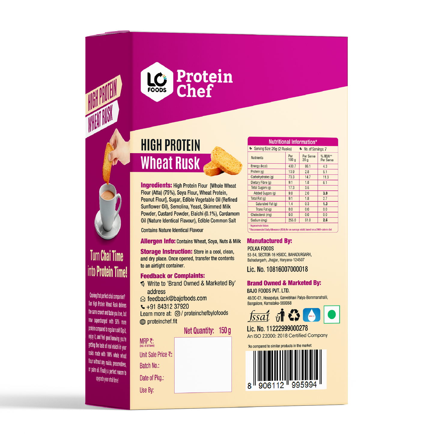 Zero Maida High Protein Wheat Rusk